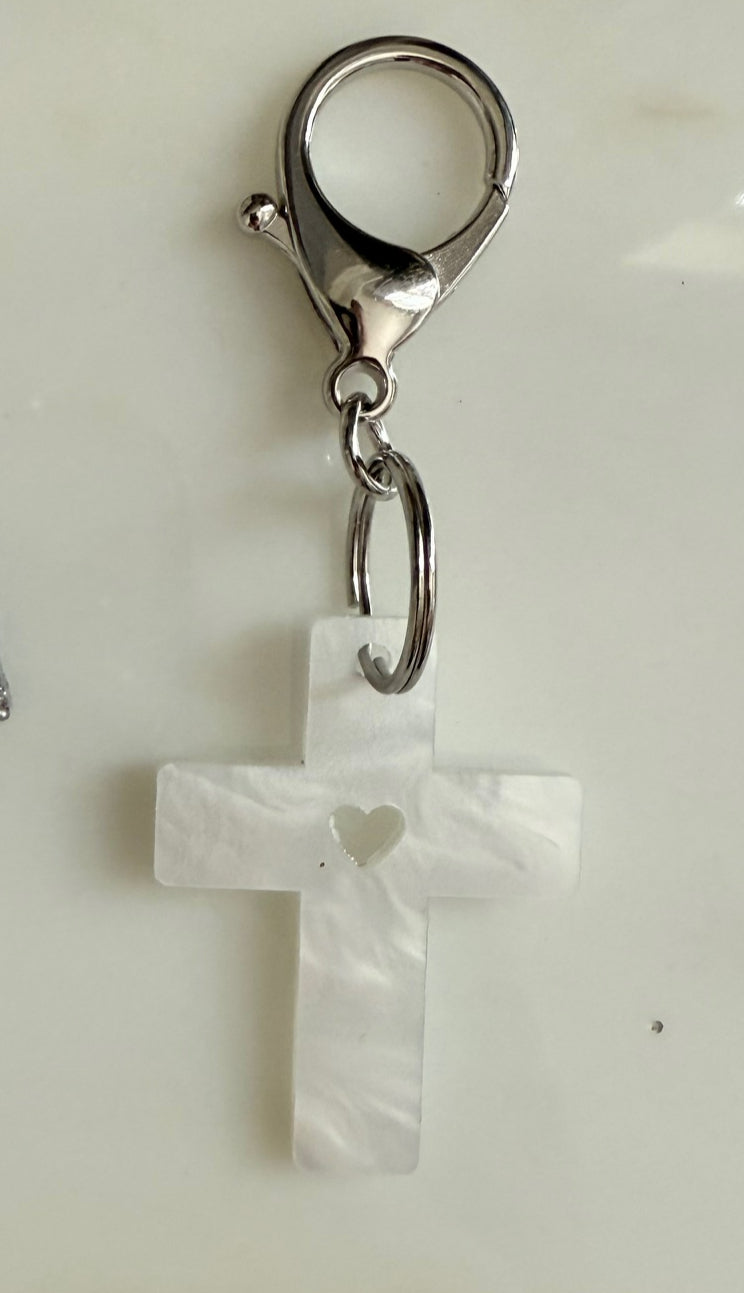 Faith Over Fear Cross Keychain image 4