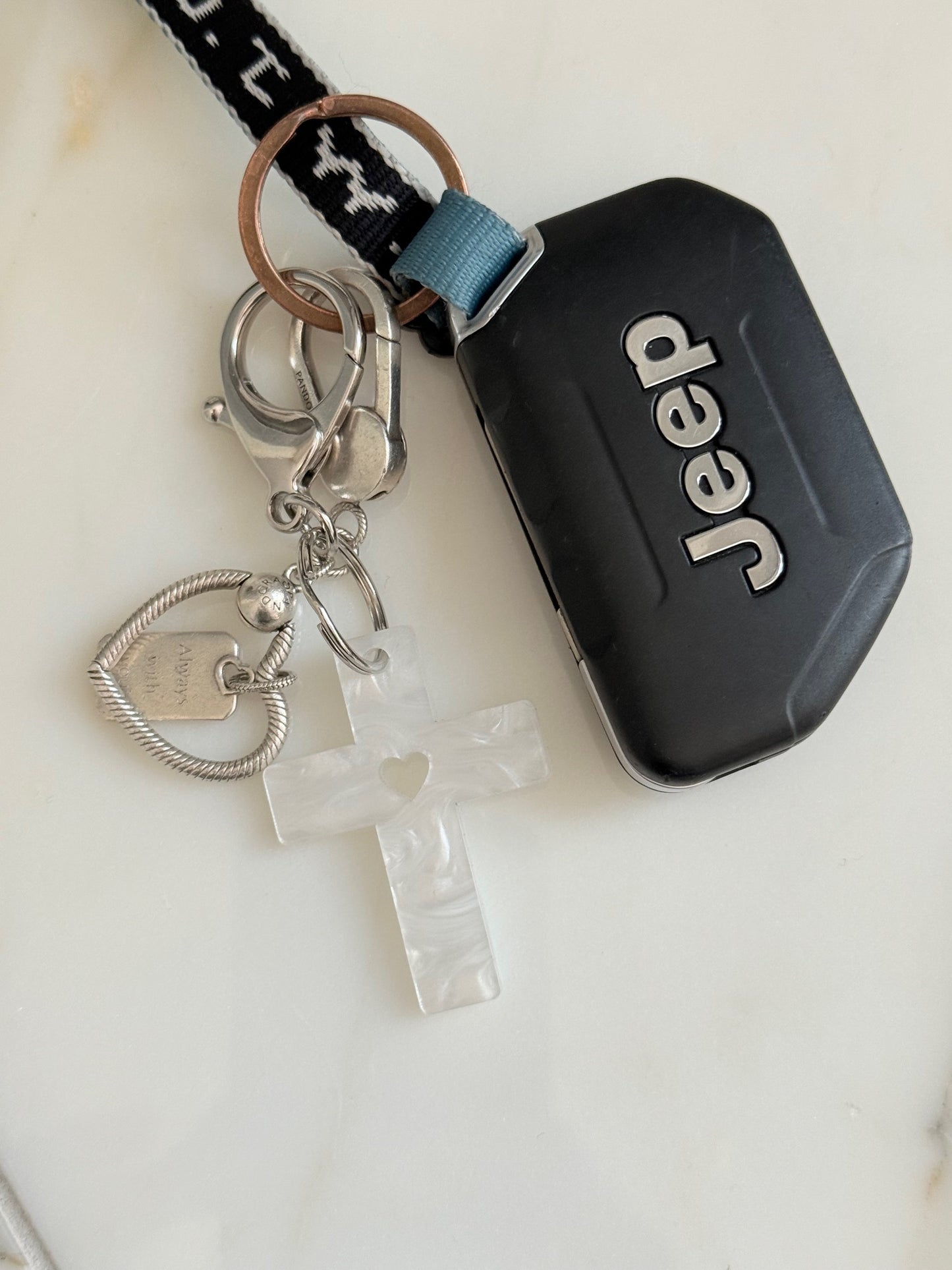 Faith Over Fear Cross Keychain image 3