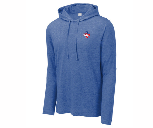 Grateful for Freedom - Blue Lightweight Athletic Hoodie (Pre-Order Item)