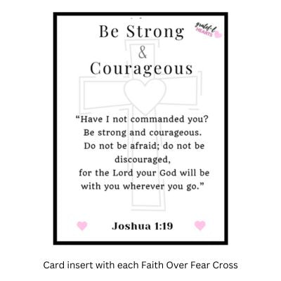 Faith Over Fear Cross Keychain image 2